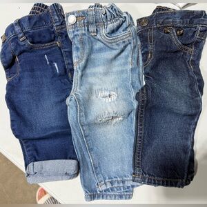 Old Navy Baby Denim Jeans Set - Dark Blue and Light Blue